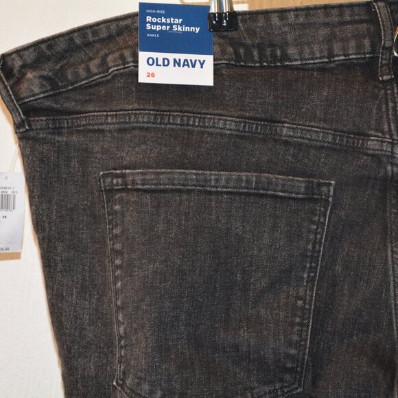 NWT Extra High-Waisted Sky-Hi Straight Black Jeans for Women - Picture 9 of 9